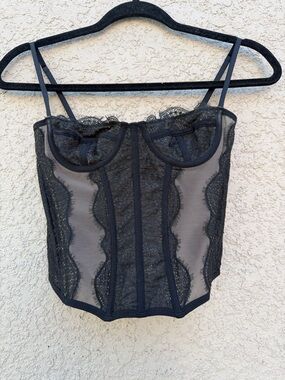 Urban Outfitters Black Lace Corset Camisole